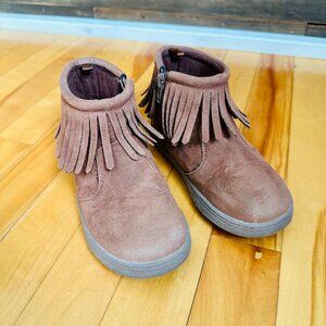 EUC Carter's Brown Fringed Booties (Toddler Size 12)